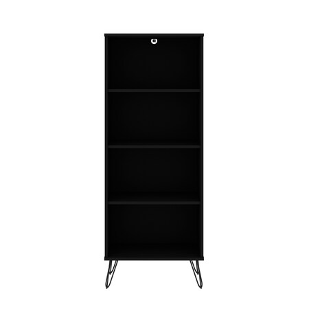 Manhattan Comfort Rockefeller Bookcase 1.0, Black 139GMC2
